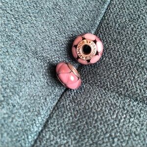 Pandora Pink and Silver Charm Set